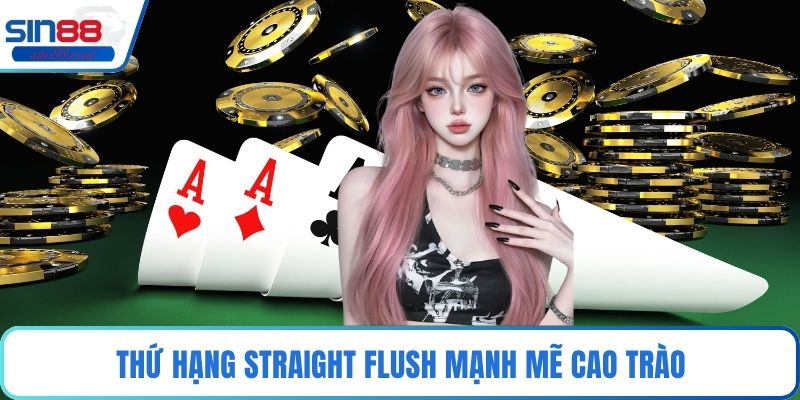 Cách Chơi Poker – Hướng Dẫn Vòng Cược Và Thứ Hạng Bài 4 Thứ hạng straight flush mạnh mẽ cao trào